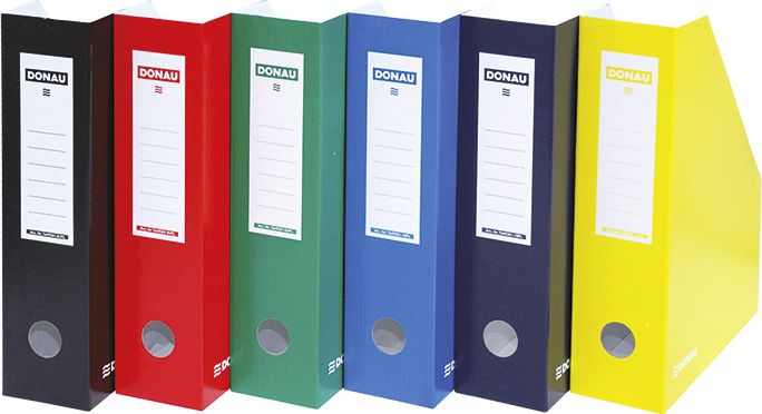 Donau POJEMNIK 8 CM KARTONOWY FSC NA DOKUMENTY DONAU A4 LAKIEROWANY, ŻÓŁTY