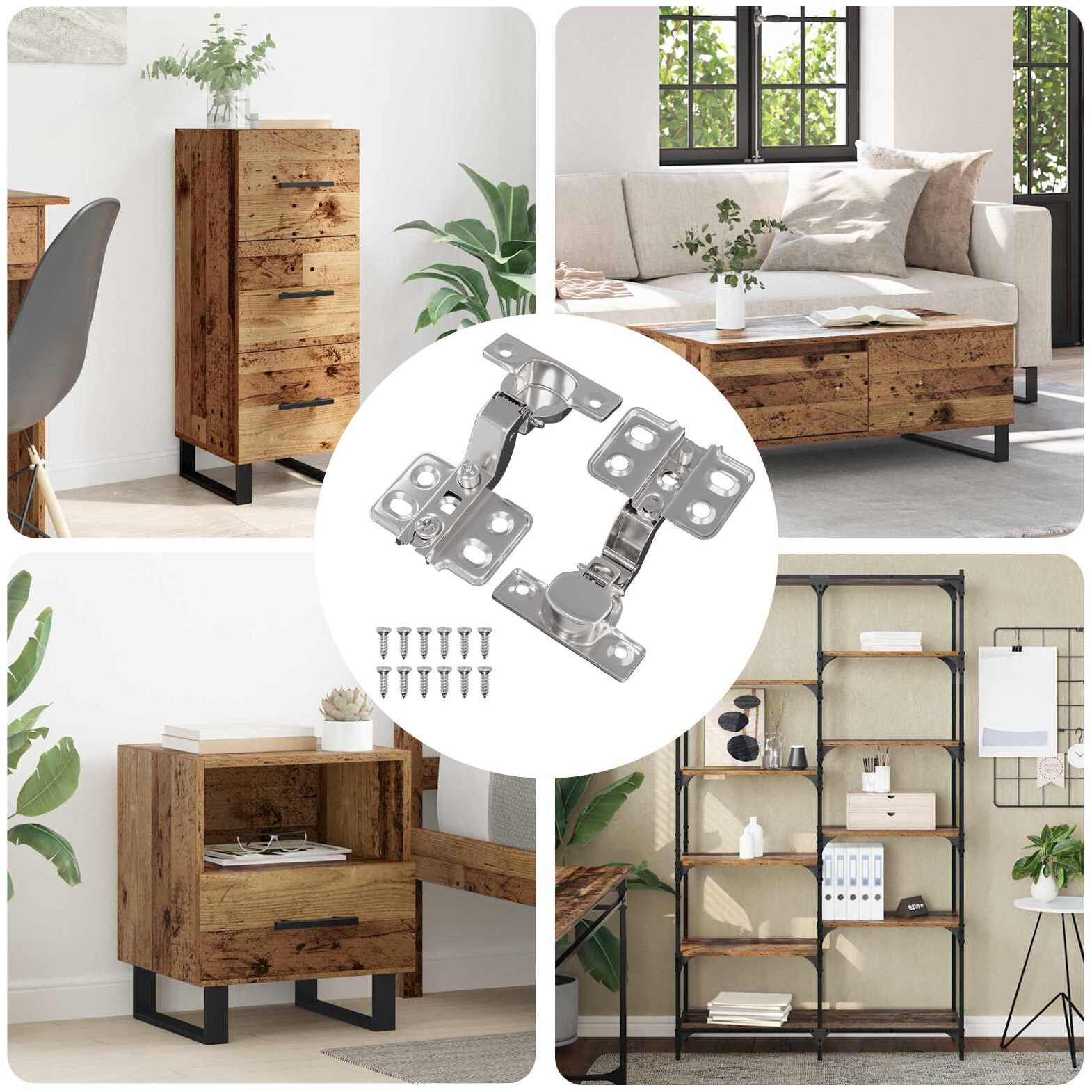 vidaXL Zawias 2 pcs Nikiel 26 mm Żelazo