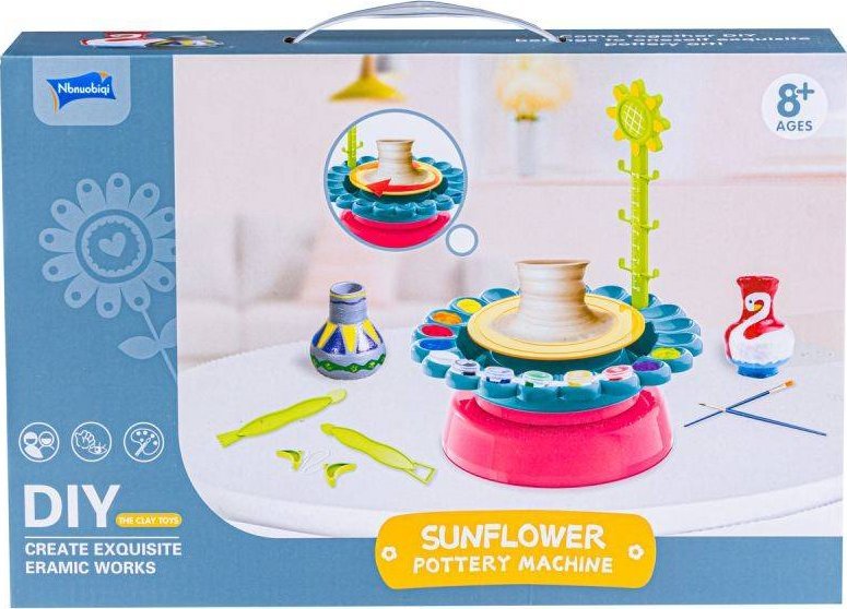 Koło Garncarskie - Mały Artysta - farbki, masa, koło, narzędzia