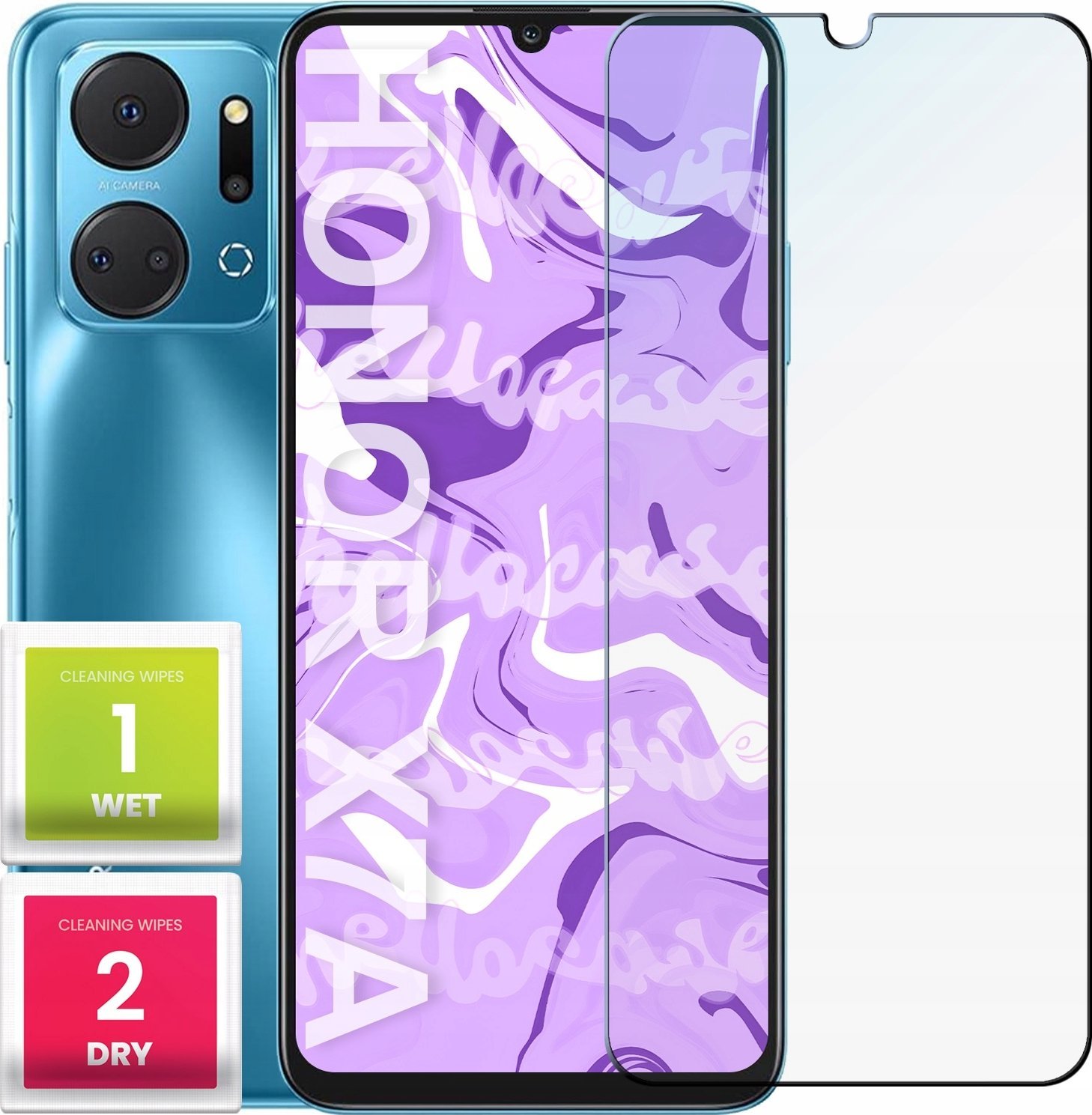 Hello Case Szkło Hartowane do Honor X7a (szybka 9H, płaskie 2.5D, ochronne, szybka)