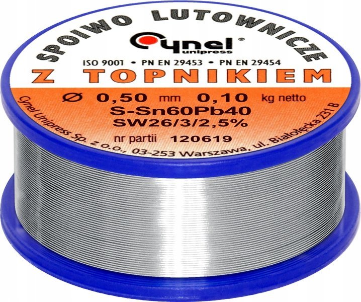 Cynel Lydmetalis su fliusu CYNEL LC60-FSW26 0.50mm 100g