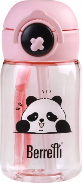 BUTELKA DZIECIĘCA PANDA NA WODĘ 360ML BR-0237 RÓŻOWA