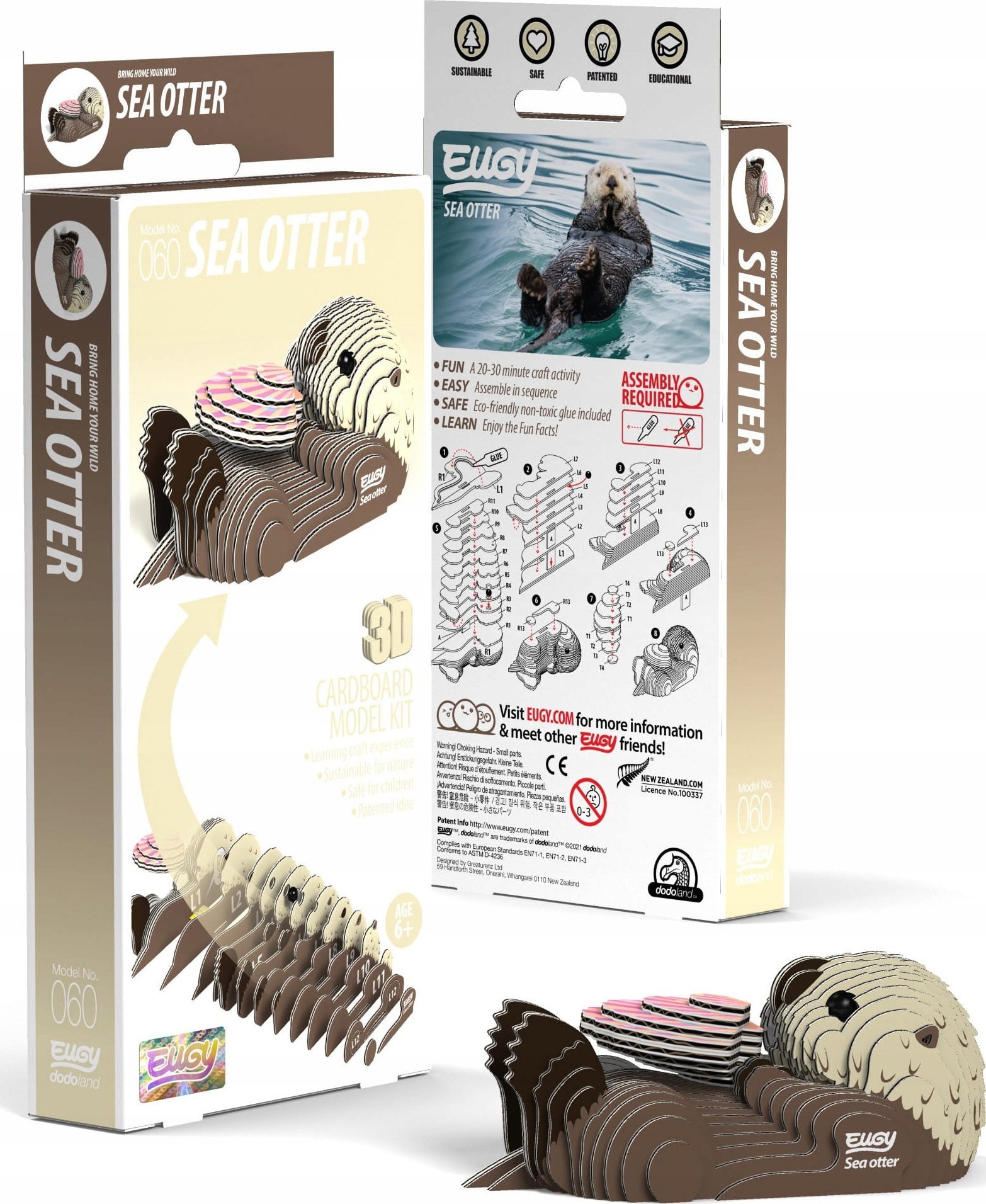 Fat Brain Toys Wydra Eugy. Eko Układanka 3D