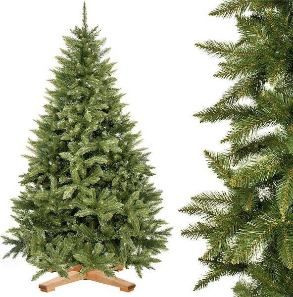 Springos Choinka sztuczna 220 cm Premium Royal Trees świerk kaukaski z drewnianym stojakiem UNIWERSALNY