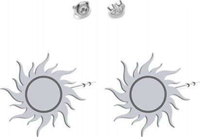 Radziszewska Jewellery Srebrne Kolczyki SŁOŃCE TABLICZKA GRATIS