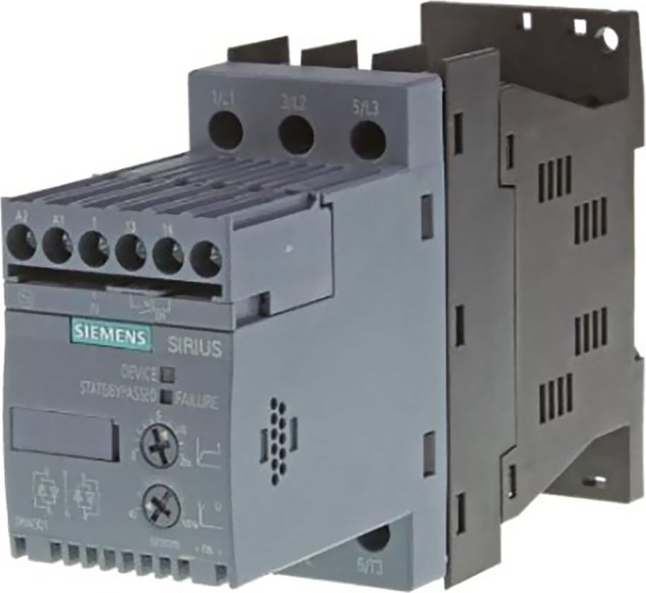 Siemens Softstart 3-fazowy 200-480VAC 17,6A 7,5kW/400V Uc=110-230V AC/DC S00 (3RW3018-1BB14)