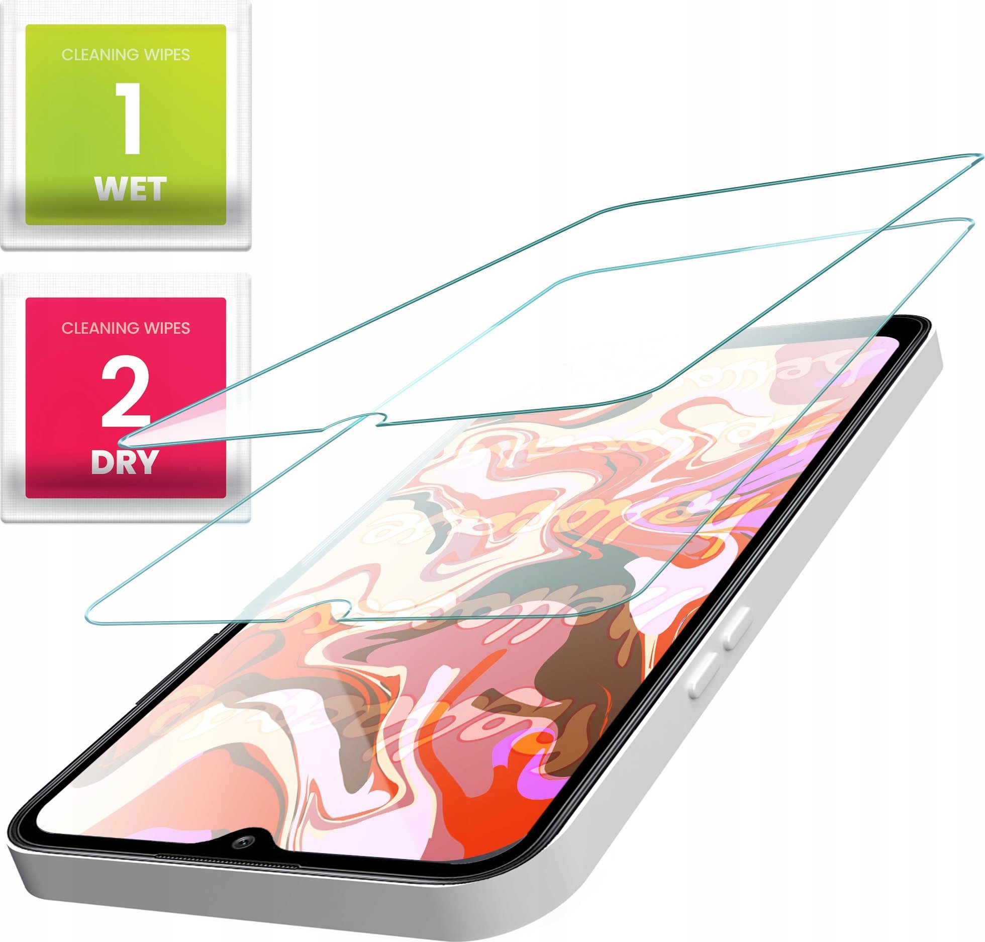 Hello Case 2-PAK Szkło Hartowane do Samsung Galaxy M23 5g (9H, płaskie 2.5D, ochronne)