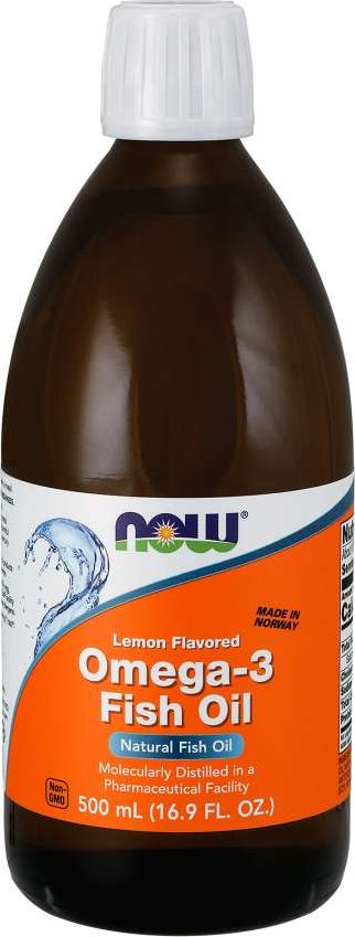 NOW Foods NOW Foods - Omega-3 Olej Rybny, Cytrynowy, 500ml