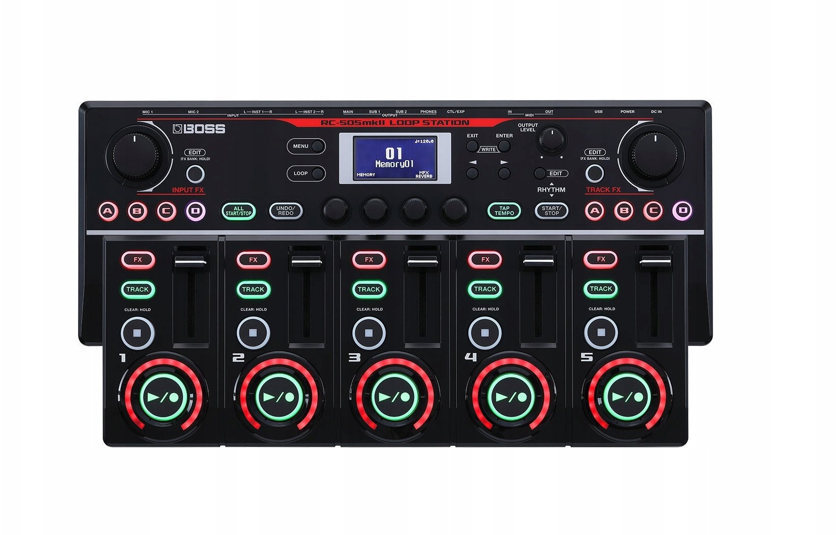 Boss RC-505 MKII looper stołowy 5 ścieżek stereo 48 V LCD USB MIDI