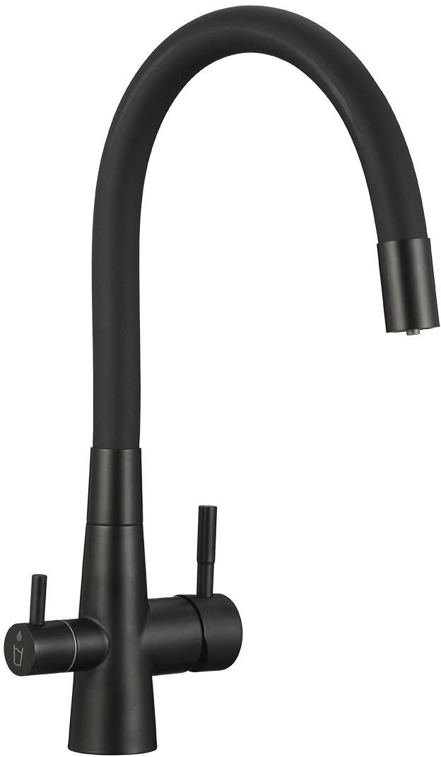 LAVEO Riveco - bateria zlewozmywakowa stojąca z elastyczną wylewką i systemem do filtrowania wody