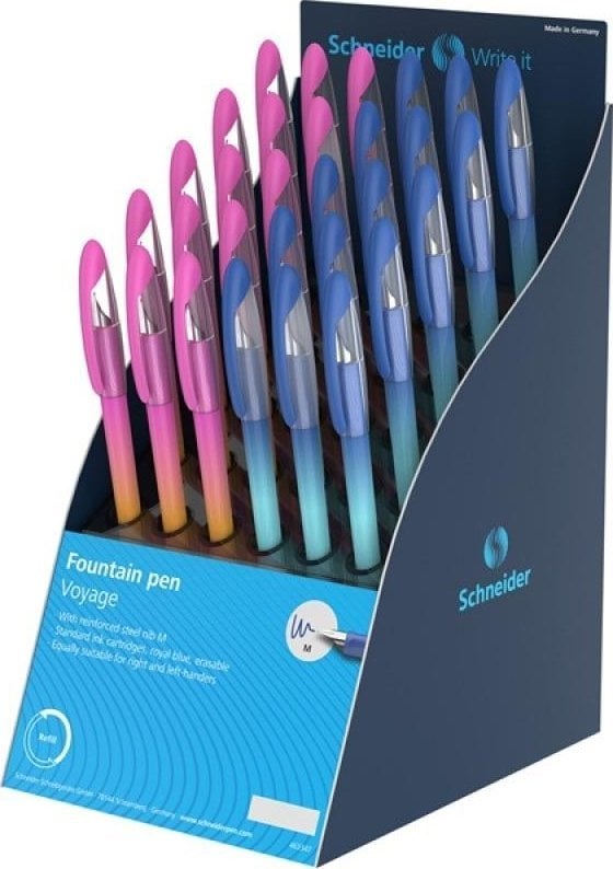 Schneider Display piór wiecznych SCHNEIDER Voyage, M, 30 szt., mix kolorów
