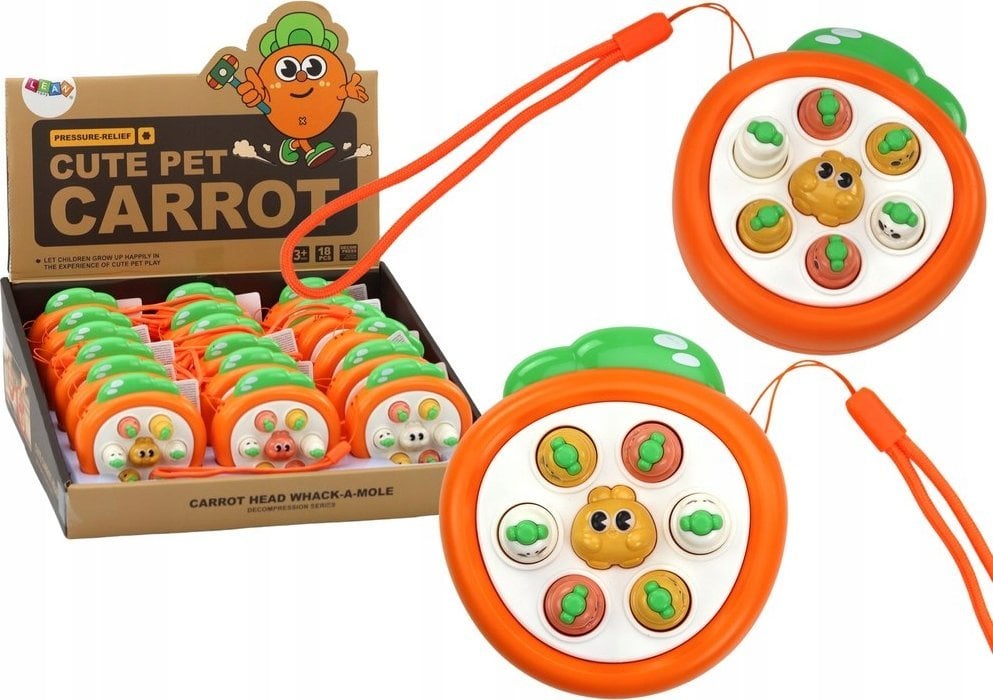 LeanToys Mini gra zręczno¶ciowa Wac a mole marchewki