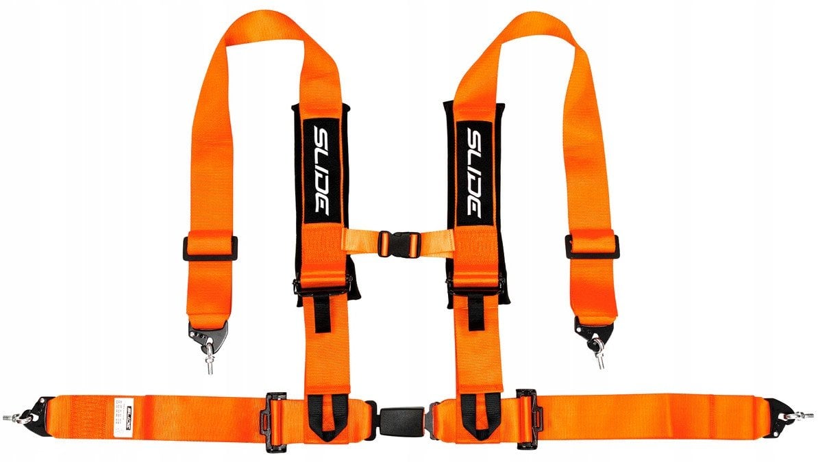 Pasy sportowe Slide V2 Pomarańczowe 4P 3" E4