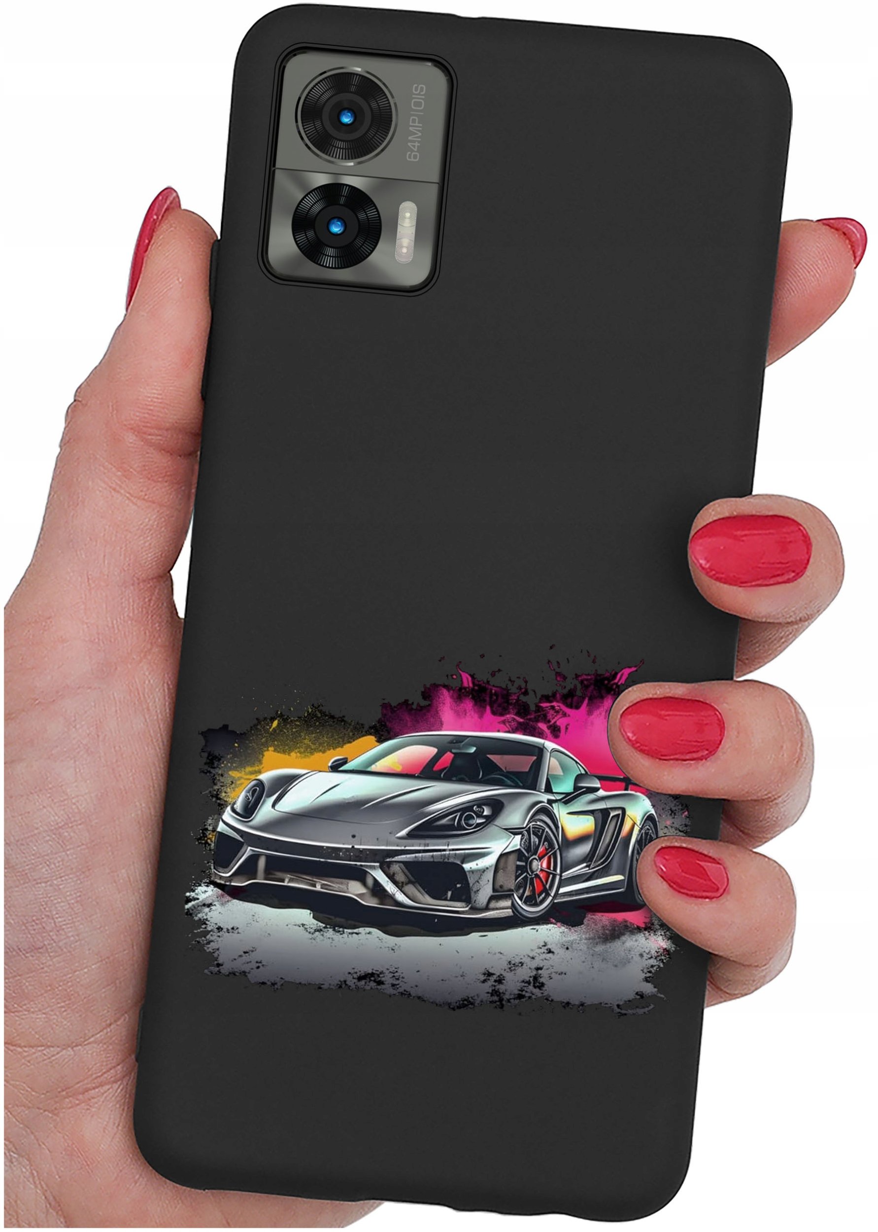 Etui do Motorola Moto Edge 30 Neo WZORY |SILIKONOWE MATT CASE + SZKŁO 9H