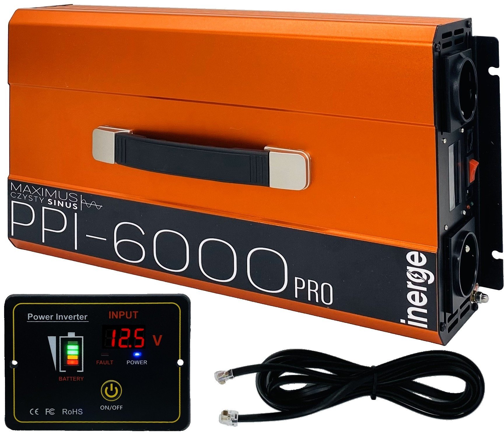 Przetwornica napięcia Maximus PPI-6000 PRO 12VDC/230VAC 6000VA/3000W Inerge