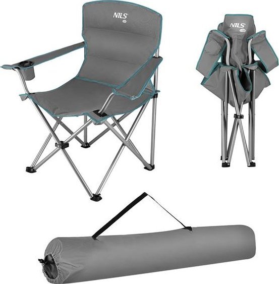 Nils Extreme NC3079 SZARO-ZIELONE KRZESŁO TURYSTYCZNE NILS CAMP