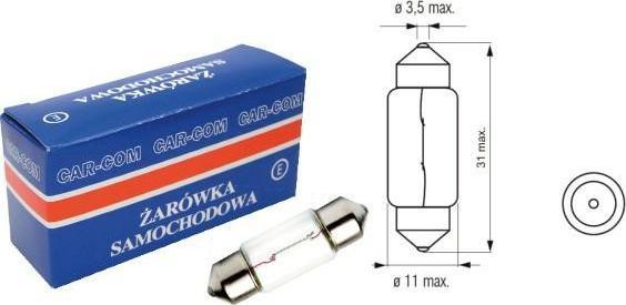 Carcommerce ŻARÓWKA 12V 5W SV8.5 10x31