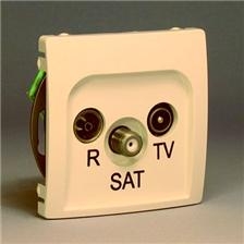 Kontakt-Simon Gniazdo antenowe BASIC MODUŁ RTV/SAT przelotowe beżowe - BMZAR-SAT10/P.01/12