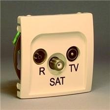 Kontakt-Simon Gniazdo antenowe BASIC MODUŁ RTV/SAT przelotowe beżowe - BMZAR-SAT10/P.01/12