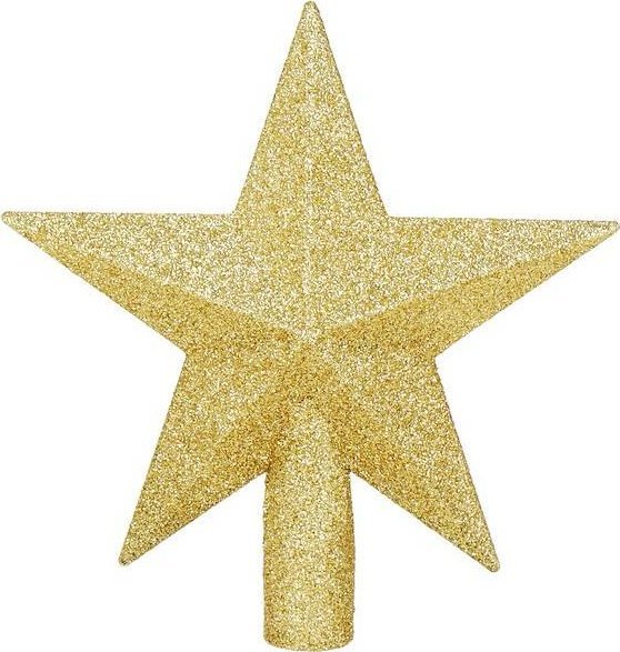Dekoracja świąteczna Springos Czubek na choinkę 15 cm szpic, gwiazda złota UNIWERSALNY
