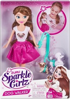Sparkle Girlz SPARKLE GIRLZ doll dog walker, 10065