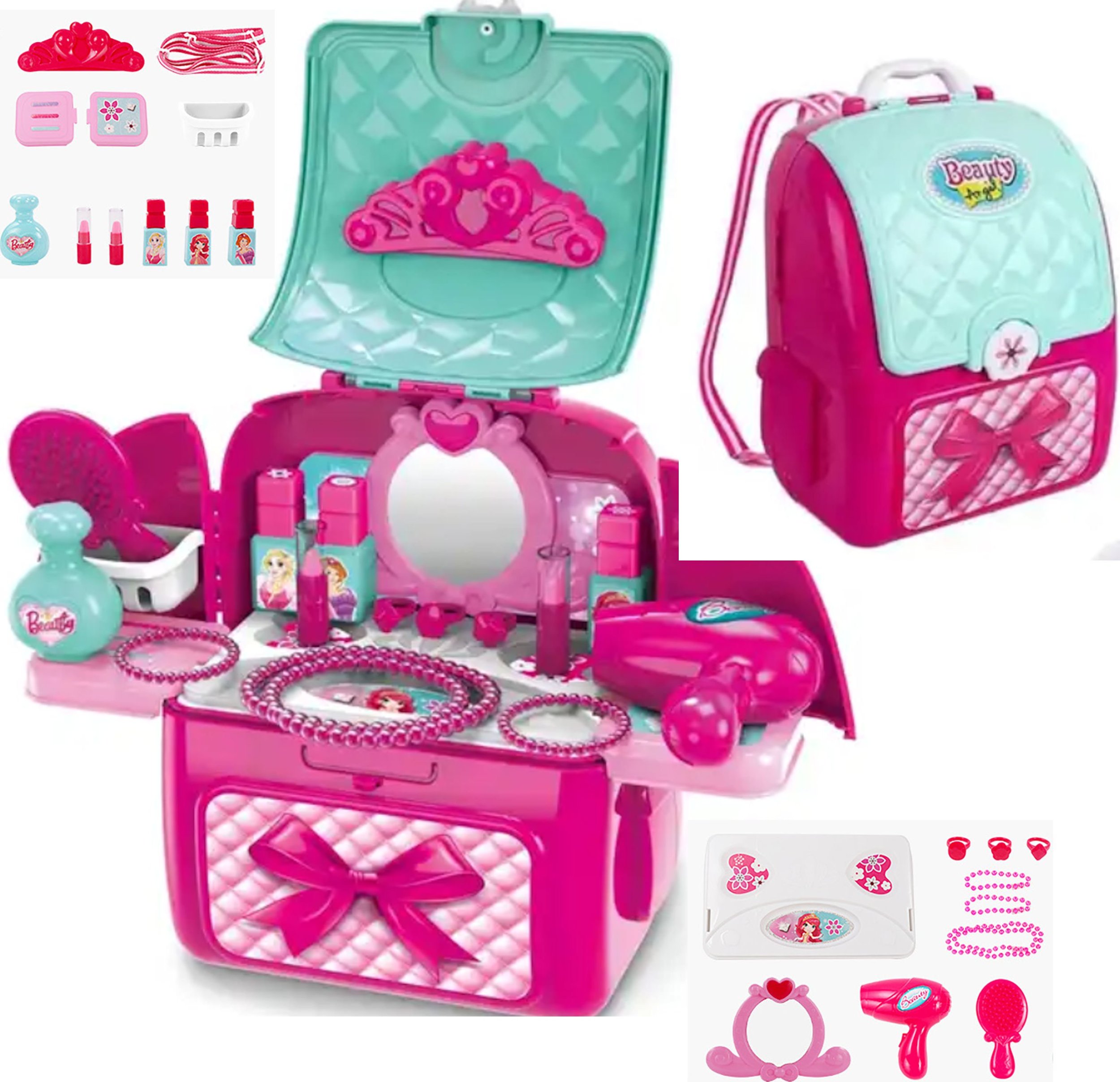 Coil Coil stolik do makijażu dla dzieci rozkładany plecak