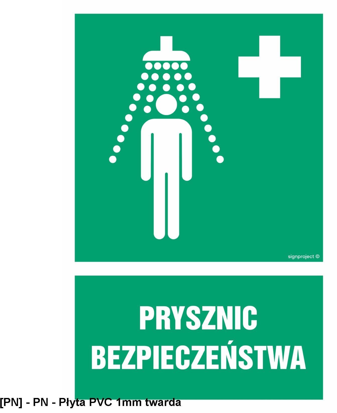 TD Systems GI002 - Prysznic bezpieczeństwa 100x150