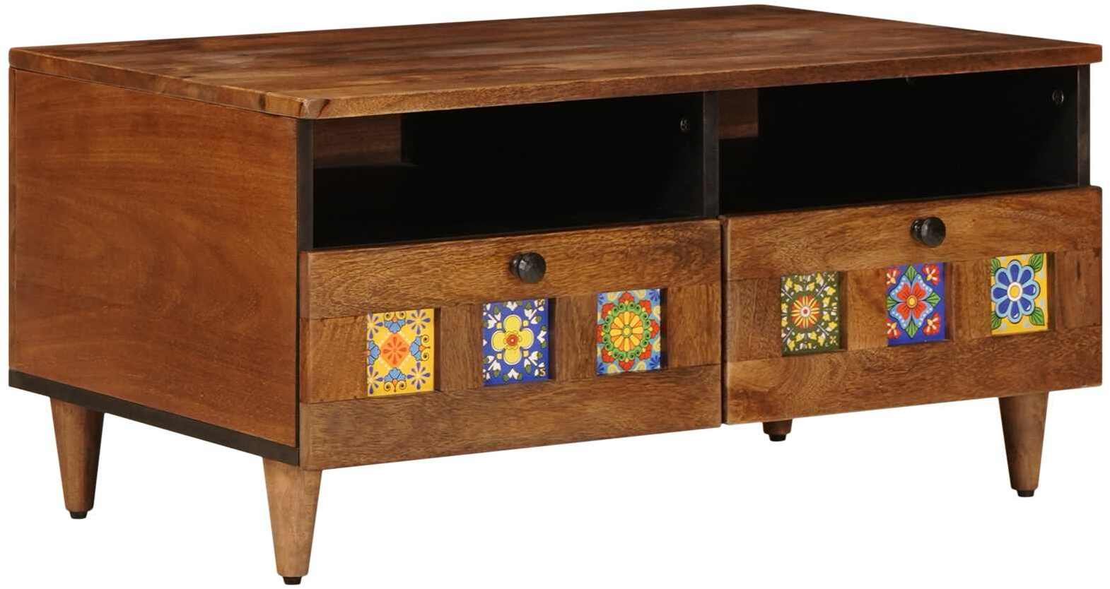 vidaXL Szafka pod telewizor z szufladą orzech 70 x 33,5 x 46 cm