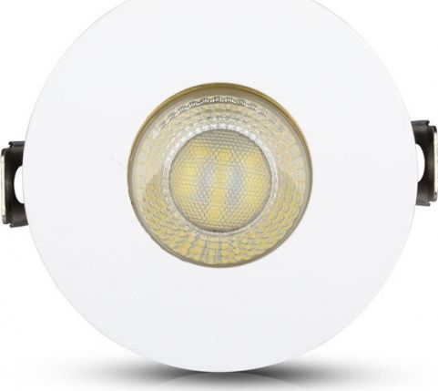 V-TAC downlight VT-873 8 x 4,2 cm GU10 aluminium biały/złoty