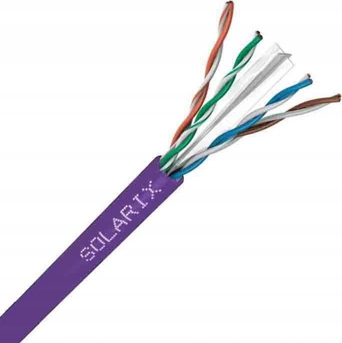 Solarix Instalační kabel Solarix UTP, Cat6, drát, LSOH, box 100m SXKD-6-UTP-LSOH