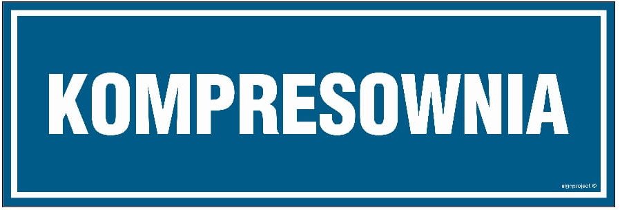 Kompresownia - Duży Znak Naklejka 600 X 200 Folia Samoprzylepna Signproject Polska Sp. Z O.o 5904937445420