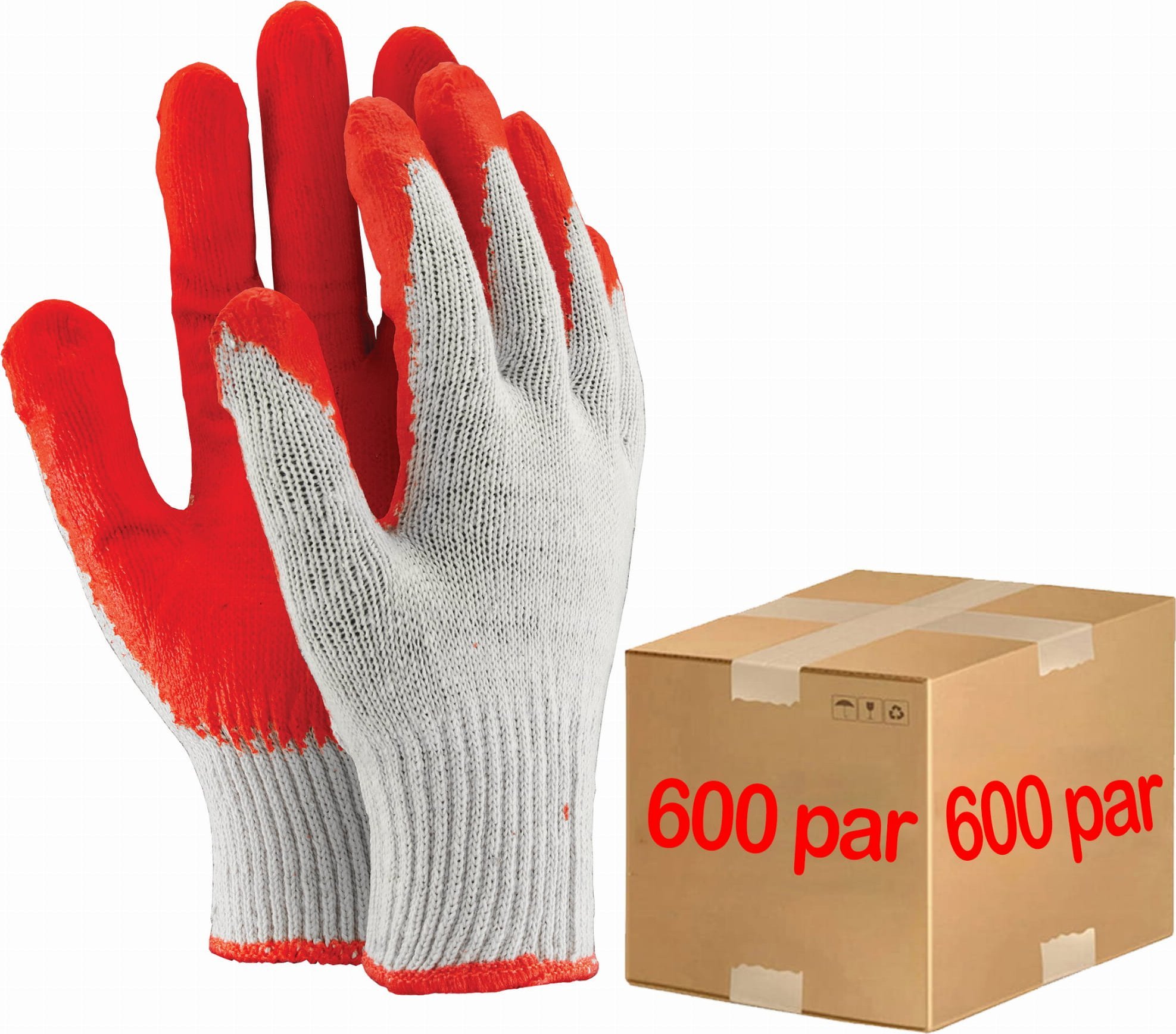 Reis Rękawice robocze / Czerwone / Rozmiar: 9 - L / OX-UNIWAMP_C - 600 Par