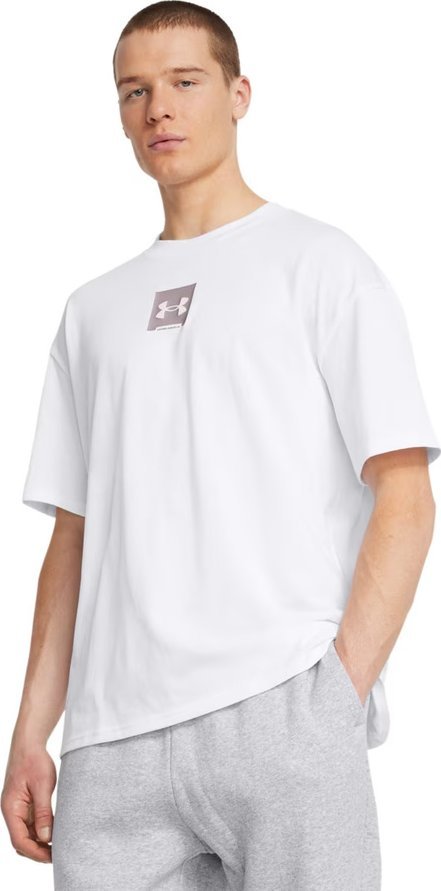 Under Armour Koszulka Under Armour UA Męski T-shirt z nadrukiem M Hw Os Sm Box Ss - biały L