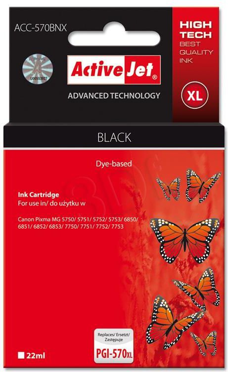 Tusz Activejet tusz do drukarki Canon Supreme/ chip ACC-570BNX czarny