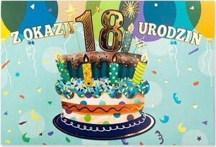 Pan Dragon Karnet B6 Urodziny 18