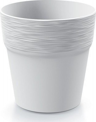 Prosperplast Doniczka plastikowa okrągła biała 17,5 cm Furu