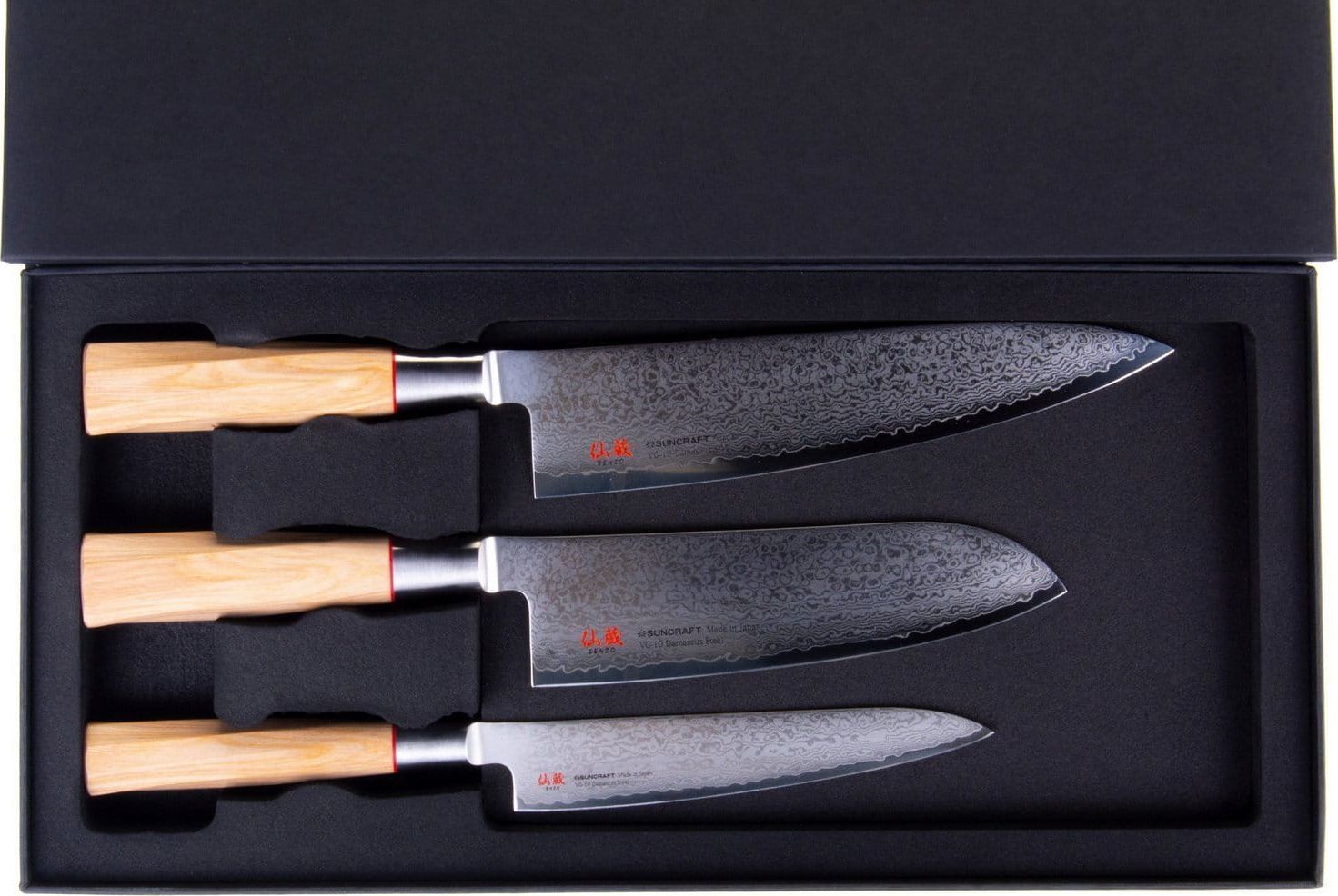 Suncraft Zestaw noży Suncraft Senzo Twisted Octagon w pudełku ozdobnym: [TO_050402]