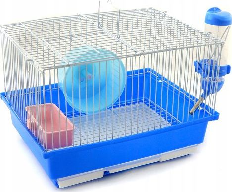 Panama Pet Klatka dla gryzoni do czasowego pobytu 30x23x20 cm biało/niebieska