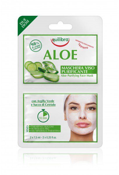 Equilibra Aloesowa oczyszczająca maseczka do twarzy 2x7.5ml