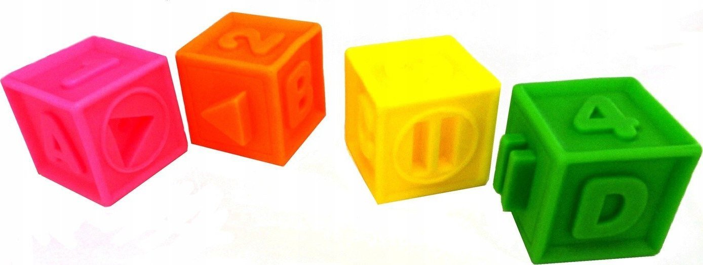 LUXMA MIĘKKIE GUMOWE KLOCKI SENSORYCZNE PISZCZAŁKI 9911