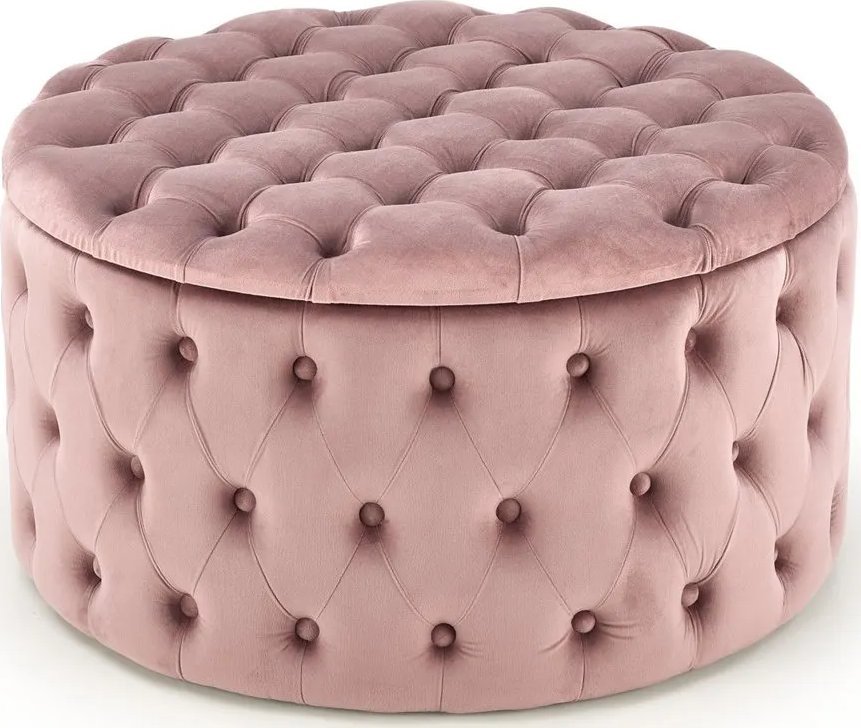 Halmar Pufa NUNEZ VELVET różowa ze schowkiem HALMAR