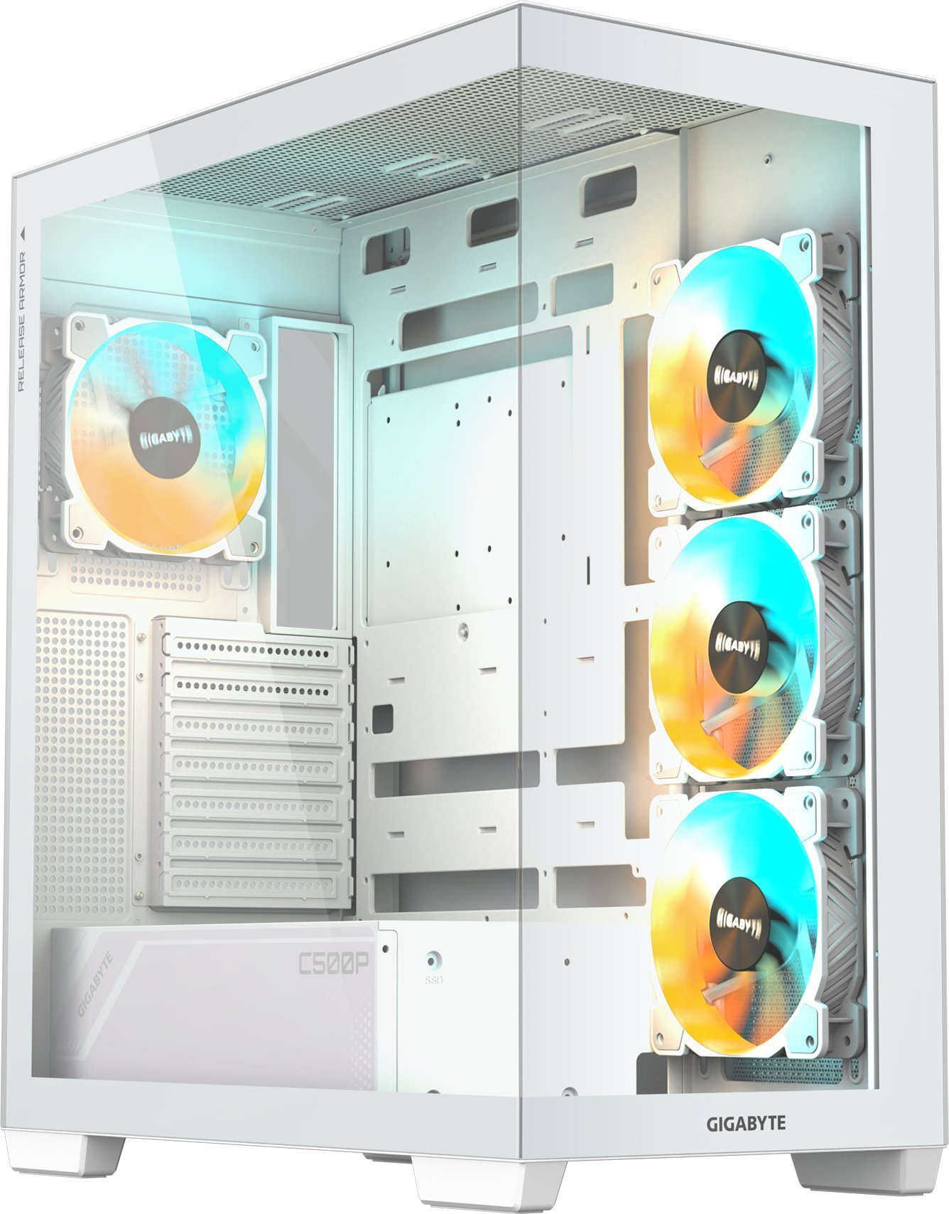 Obudowa Gigabyte CASE MIDITOWER ATX W/O PSU/GB-C500PI ST WHITE GIGABYTE