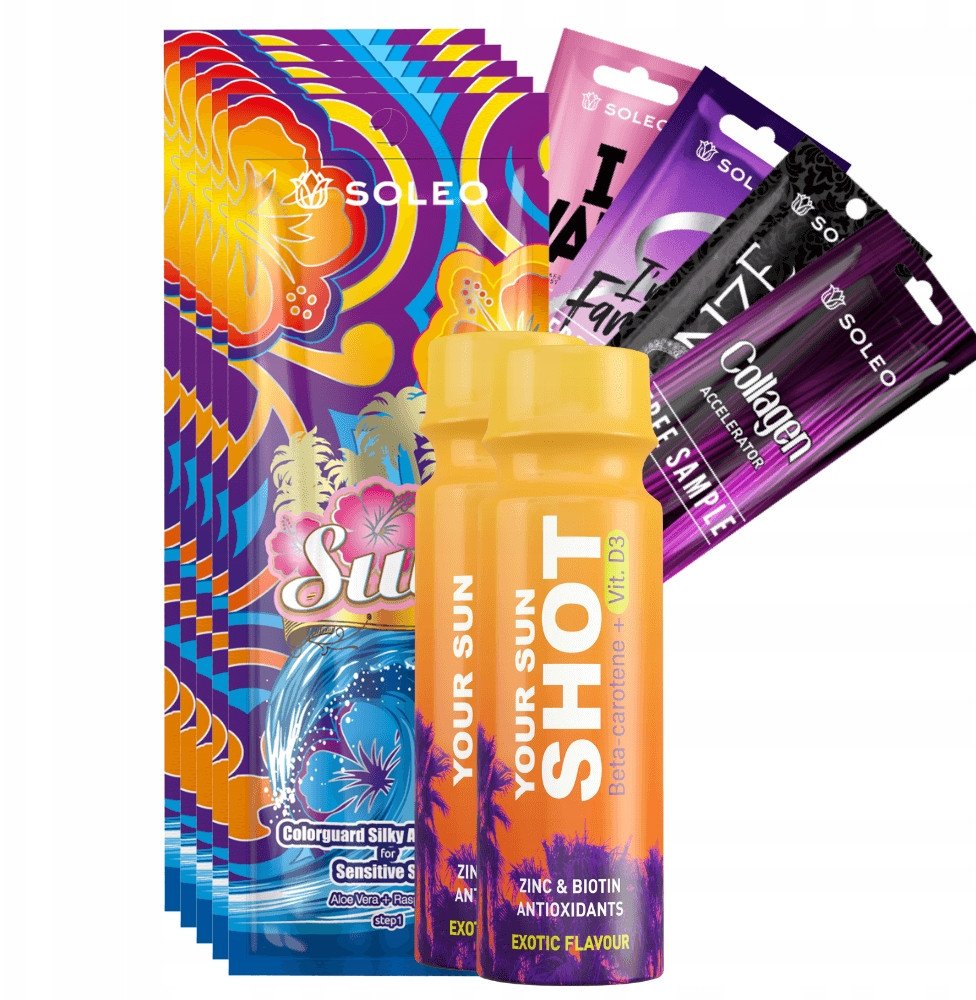 Soleo Surf 5x15ml Przyspieszacz Opalania + Gratisy