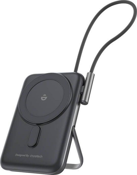 Powerbank magnetyczny Choetech B735 10000mAh 20W PD + kabel USB-C (czarny)