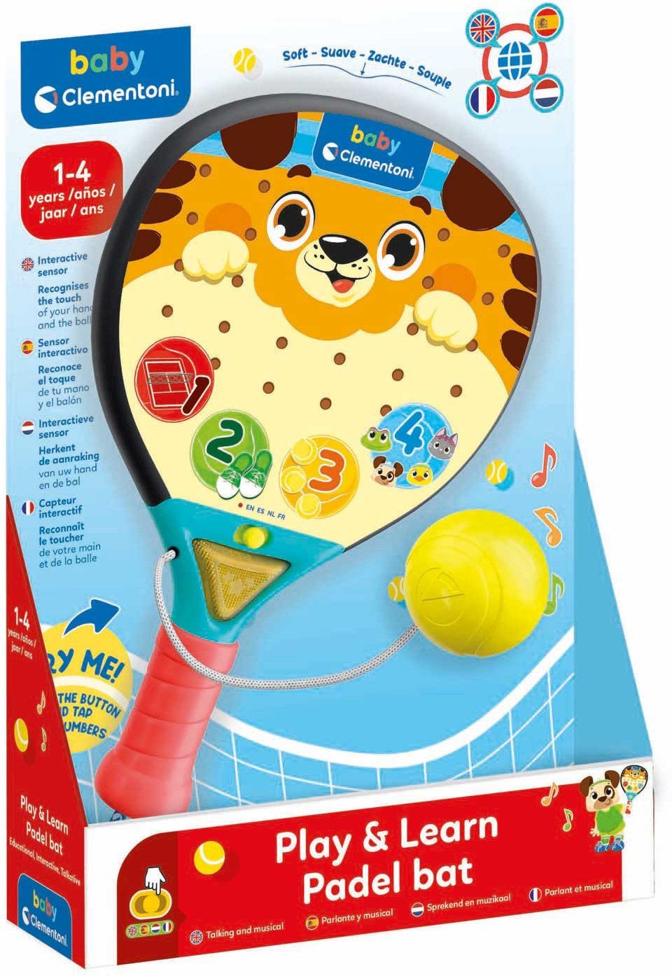 Anek interaktywna gra w padel dla dzieci Clementoni baby Play & Learn Padel Bat LOC1, 2 d.