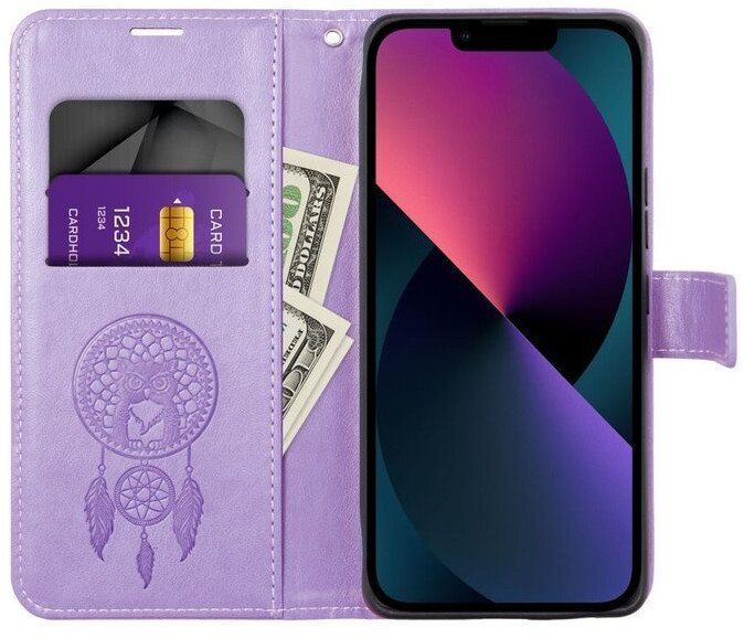 Kabura MEZZO Book do XIAOMI Redmi Note 14 PRO 4G łapacz snów fioletowy