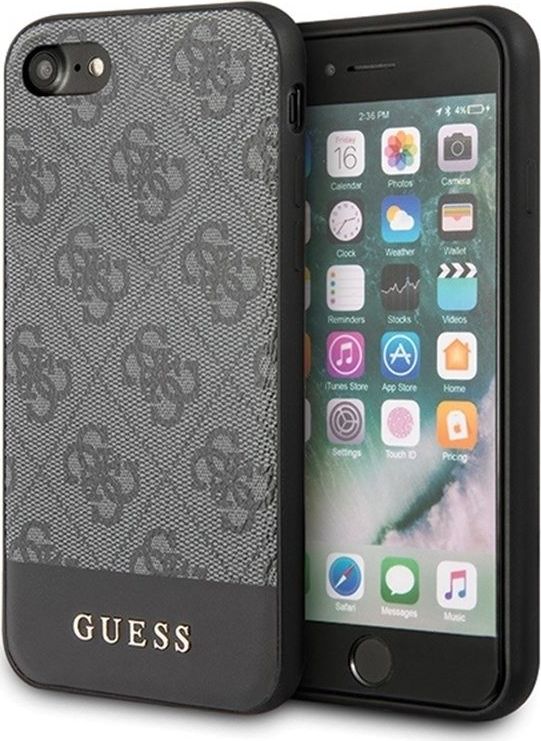 Guess 4G Bottom Stripe Collection iPhone SE 2020/8/7 szary