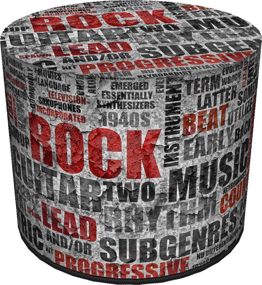 Bertoni-arco Okrągła pufa dekoracyjna - ROCK