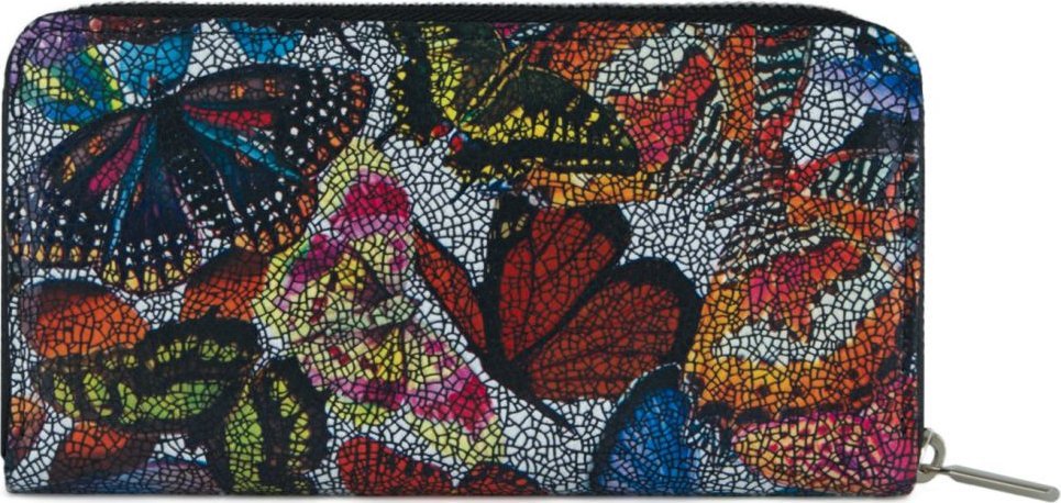 Stefania Skórzany portfel damski na zamek florence - stefania, motyle