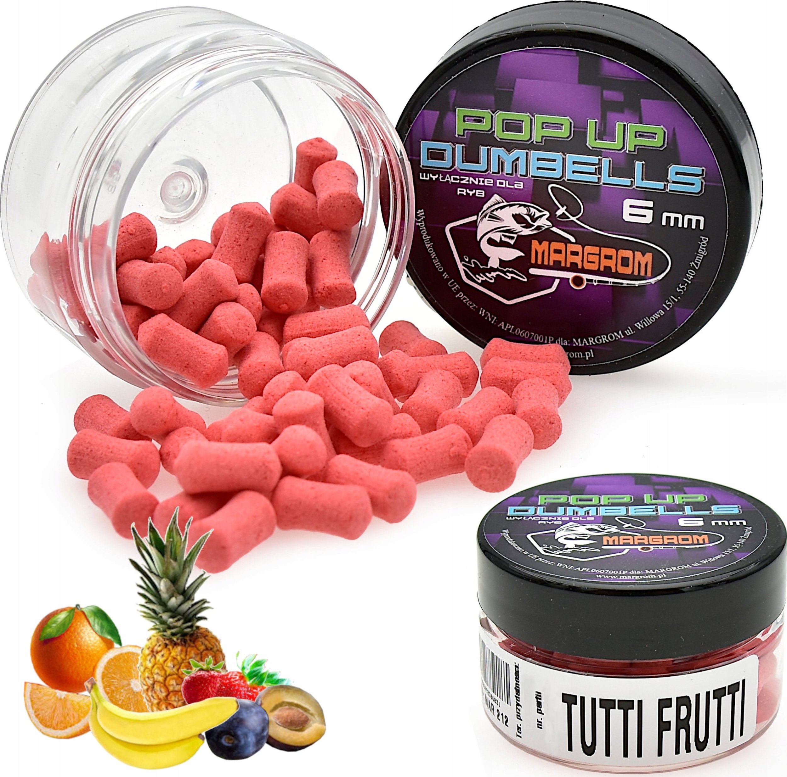 Margrom Dumbells POP UP 6 mm TUTTI FRUTTI przynęta Method Feeder